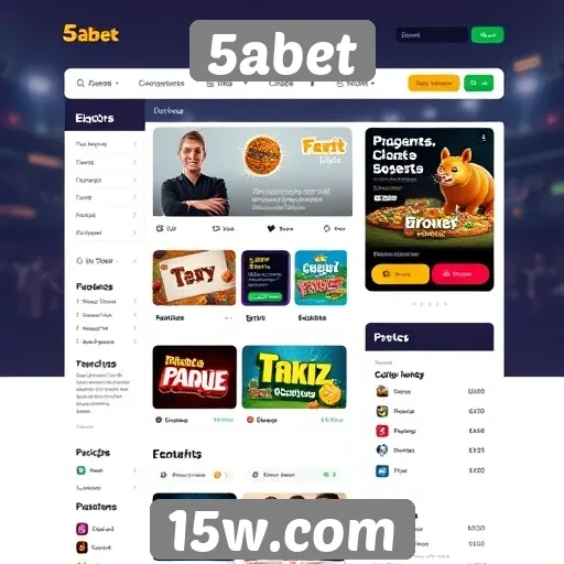 Interface do usuário no site 5abet é intuitiva